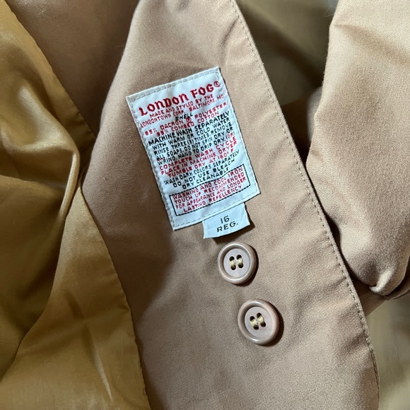 Vintage London fog rain trench coat - Picture 5 of 5